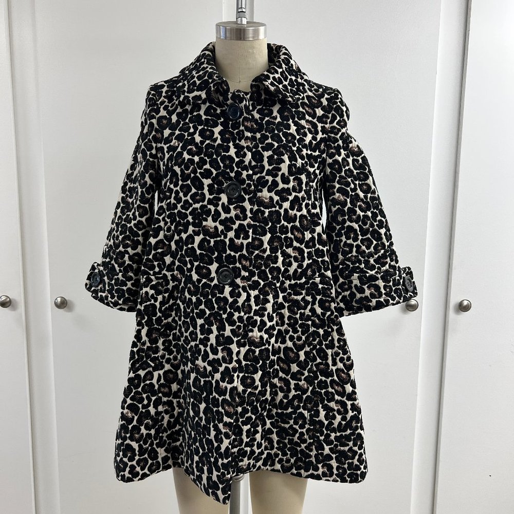 Vintage Leopard Swing Coat - Size Small